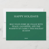 Red Green Zig Zag Chevron Family Photo Christmas Feestdagenkaart (Achterkant)