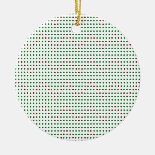 Red Green Zigzag Chevron Stippen Pattern Holiday Keramisch Ornament (Voorkant)