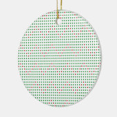 Red Green Zigzag Chevron Stippen Pattern Holiday Keramisch Ornament (Links)
