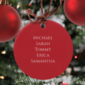 Red Greenery Kerstfoto Keramisch Ornament