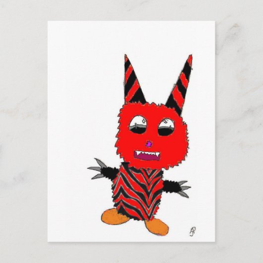 Red gremlin briefkaart (Voorkant)