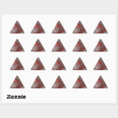 Red Grey Abstract Fractal Triangle Sticker (Vel)