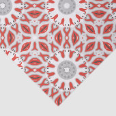 Red Grey and White Ethnic Oriental Boho Pattern Tissuepapier (Detail)