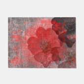 Red Grey Black Grunge Digital Graphic Art Design Deurmat (Voorkant)