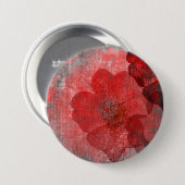 Red Grey Black Grunge Digital Graphic Art Design Ronde Button 7,6 Cm (Voorkant /achterkant)