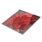 Red Grey Black Grunge Digital Graphic Art Design Tegeltje (Zijkant)