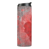 Red Grey Black Grunge Digital Graphic Art Design Thermosbeker (Gedraaid links)