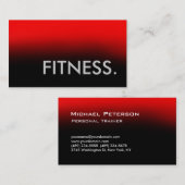 Red Grey Black Trainer Fitness Visitekaartje (Voorkant / Achterkant)