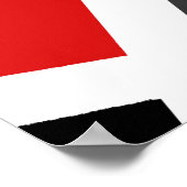 Red Grey Black White Poster (Hoek)