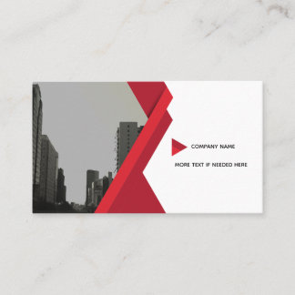 Red Grey Business Modern Card Visitekaartje