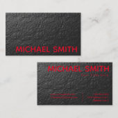 Red Grey Chalk Wall textuur Visitekaartje (Voorkant / Achterkant)