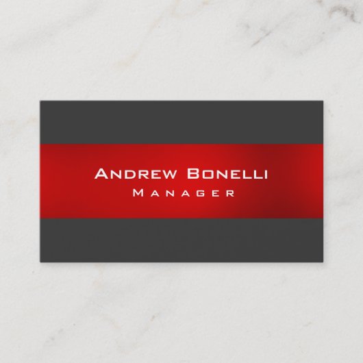 Red Grey Color Creative Professional Visitekaartje (Voorkant)