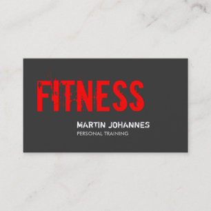 Red Grey Fitness Personal Trainer Visitekaartje