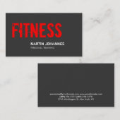 Red Grey Fitness Personal Trainer Visitekaartje (Voorkant / Achterkant)