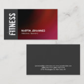Red Grey Fitness Personal Trainer Visitekaartje (Voorkant / Achterkant)