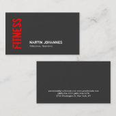 Red Grey Fitness Personal Trainer Visitekaartje (Voorkant / Achterkant)