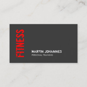 Red Grey Fitness Personal Trainer Visitekaartje