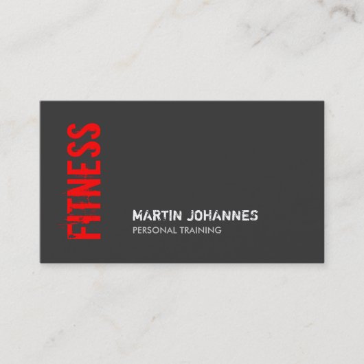 Red Grey Fitness Personal Trainer Visitekaartje (Voorkant)
