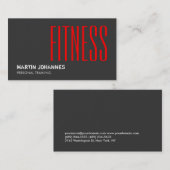 Red Grey Fitness Personal Trainer Visitekaartje (Voorkant / Achterkant)