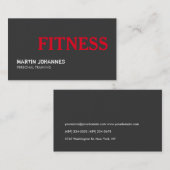 Red Grey Fitness Personal Trainer Visitekaartje (Voorkant / Achterkant)