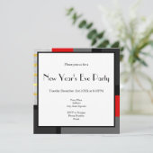 Red Grey Gold Black Color Block Kaart (Staand voorkant)