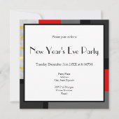 Red Grey Gold Black Color Block Kaart (Voorkant)