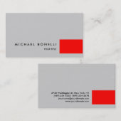 Red Grey Modern Professional Visitekaartje (Voorkant / Achterkant)