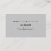 Red Grey Monogram Manager Visitekaartje (Achterkant)