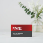 Red Grey Personal Trainer Standard Visitekaartje (Staand voorkant)
