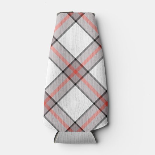 Red Grey Plaid Flesjeskoeler (Voorkant)