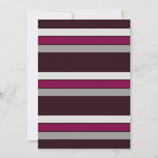 Red Grey Stripes Fathers Day Uitnodiging (Achterkant)