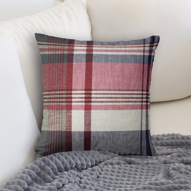 Red Grey Tartan Pset Pillow Kussen (Creator heeft geüpload)