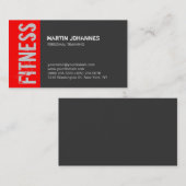 Red Grey Trainer Fitness Modern Visitekaartje (Voorkant / Achterkant)