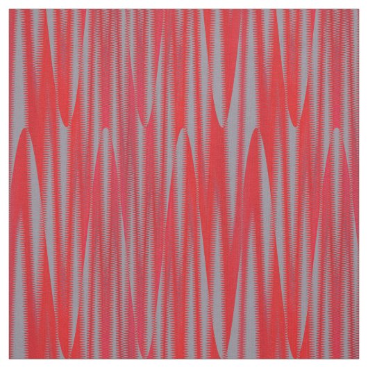 Red Grey Vertical Stripe Geometric Print Patroon Stof (Swatch)