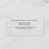 Red Grey Wall Brick Pattern Manager Visitekaartje (Achterkant)