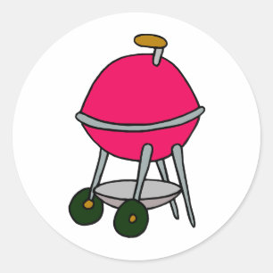 Red Grill Ronde Sticker