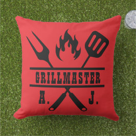 Red Grillmaster Utensil Buitenkussen