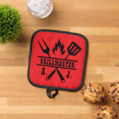 Red Grillmaster Utensil  Pannenlap (Top down)