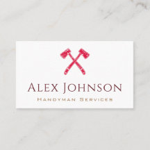 Red Grunge Ax Logo Handyman Home Repair Service