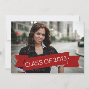 Red Grunge Banner 2013 Afstudeerder Uitnodiging