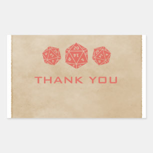 Red Grunge D20-desktop Gamer Dank u Stickers