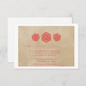 Red Grunge D20 Dice Gamer Response Kaart (Voorkant / Achterkant)