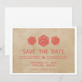 Red Grunge D20 Dice Gamer sparen de Datum Uitnodig Save The Date (Voorkant / Achterkant)