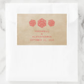 Red Grunge D20 Dice Gamer Wedding Stickers (Tas)