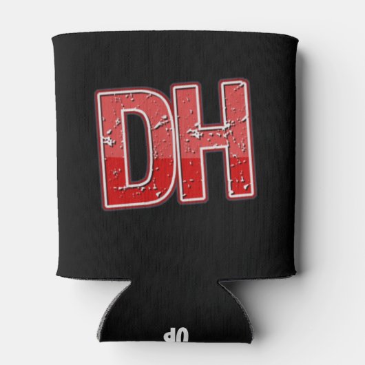 Red Grunge Dirty Habits Coozie (Achterkant)