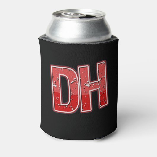 Red Grunge Dirty Habits Coozie (Blikje Achterkant)