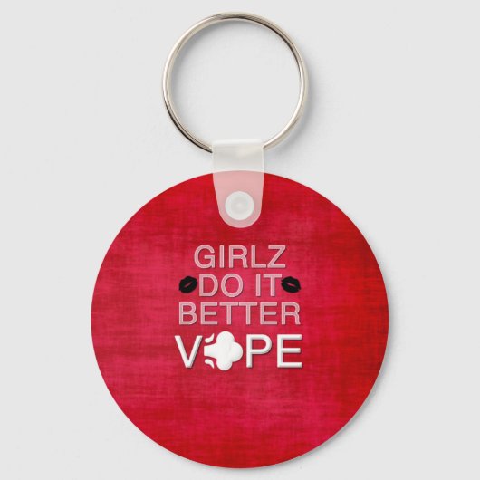Red Grunge Girly Vape Sleutelhanger (Voorkant)