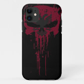 RED Grunge skull Hoesje-Mate iPhone Case (Achterkant)