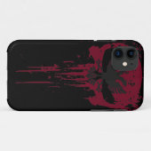 RED Grunge skull Hoesje-Mate iPhone Case (Achterkant (horizontaal))
