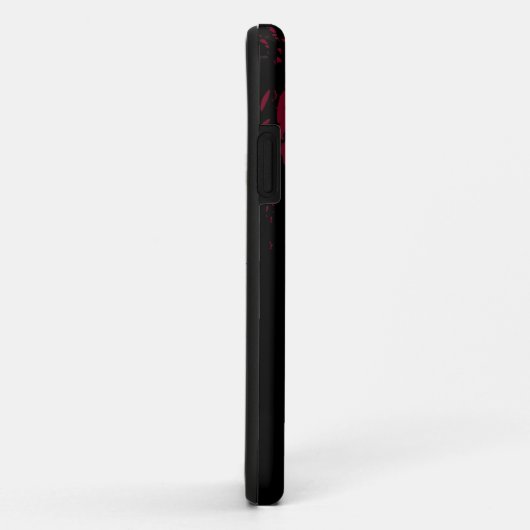 RED Grunge skull Hoesje-Mate iPhone Case (Achterkant/rechts)